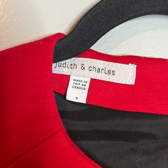 Judith & Charles red wool blend shift dress - Picture 3 of 5